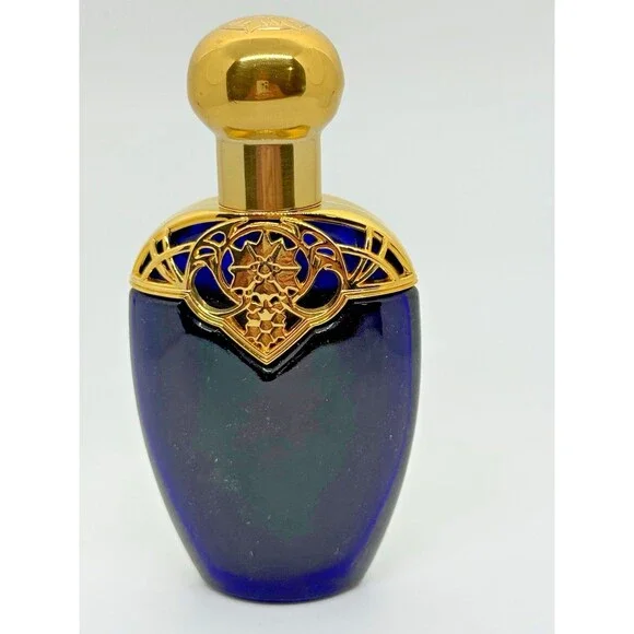 Avon Mesmerize Women Cologne Spray 1.7oz Vintage Cobalt Blue Bottle Rare NOS - Picture 2 of 6